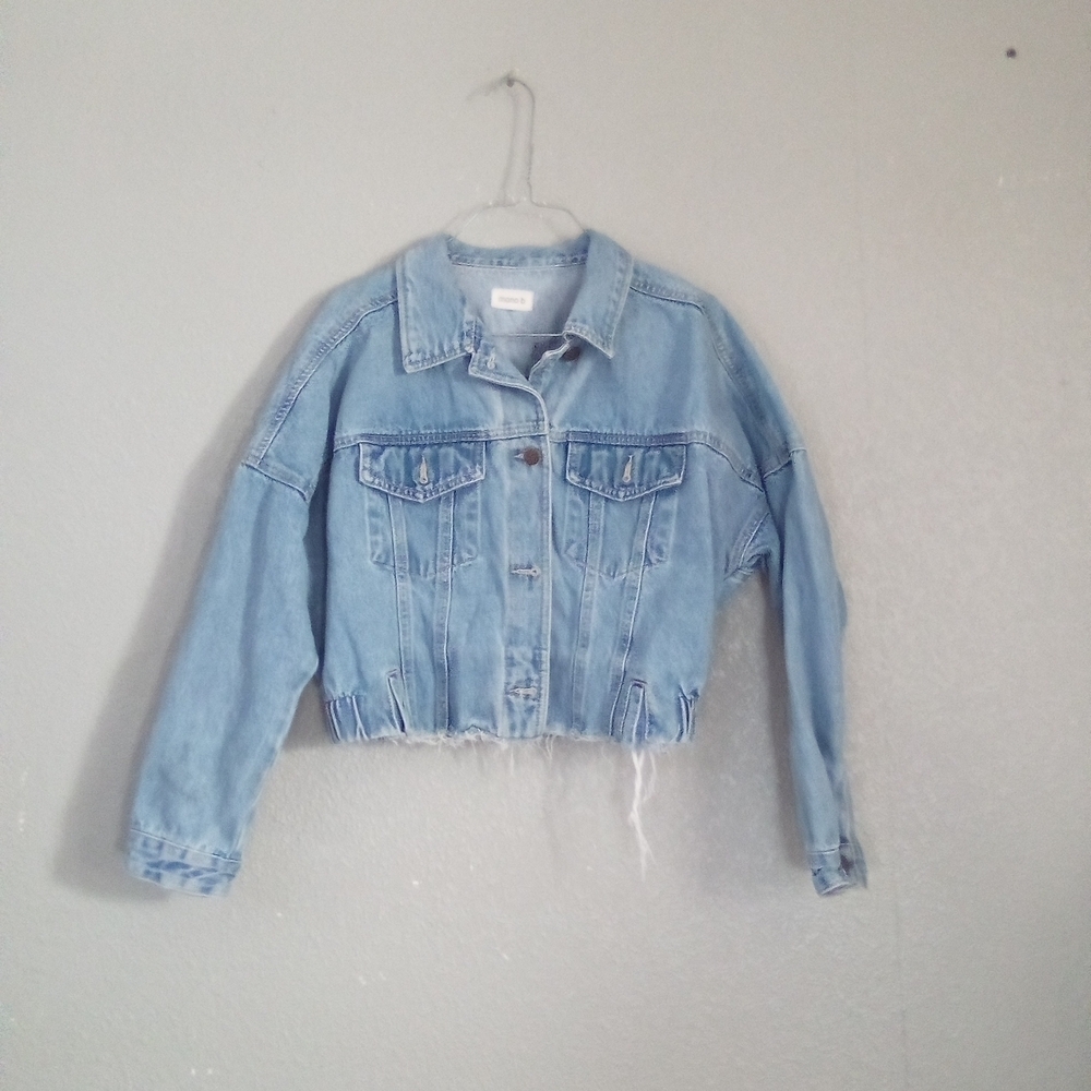 Mono B Sky Blue Denim Jacket ( Bag F )